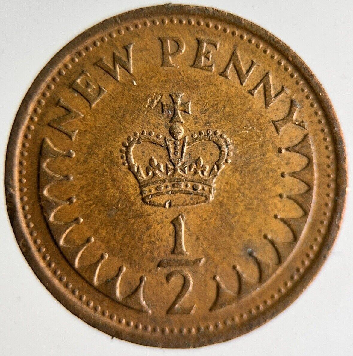 1977 Elizabeth II 2nd New Half 1/2 Penny Coin | Very High Grade