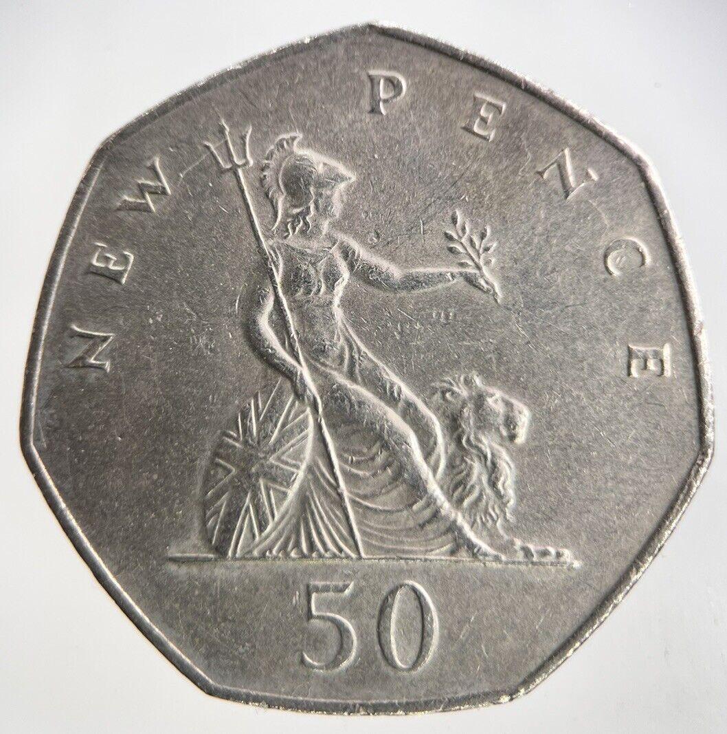 1977 Elizabeth II 2nd 50p Fifty-Pence Coin | Fine Collectable Grade