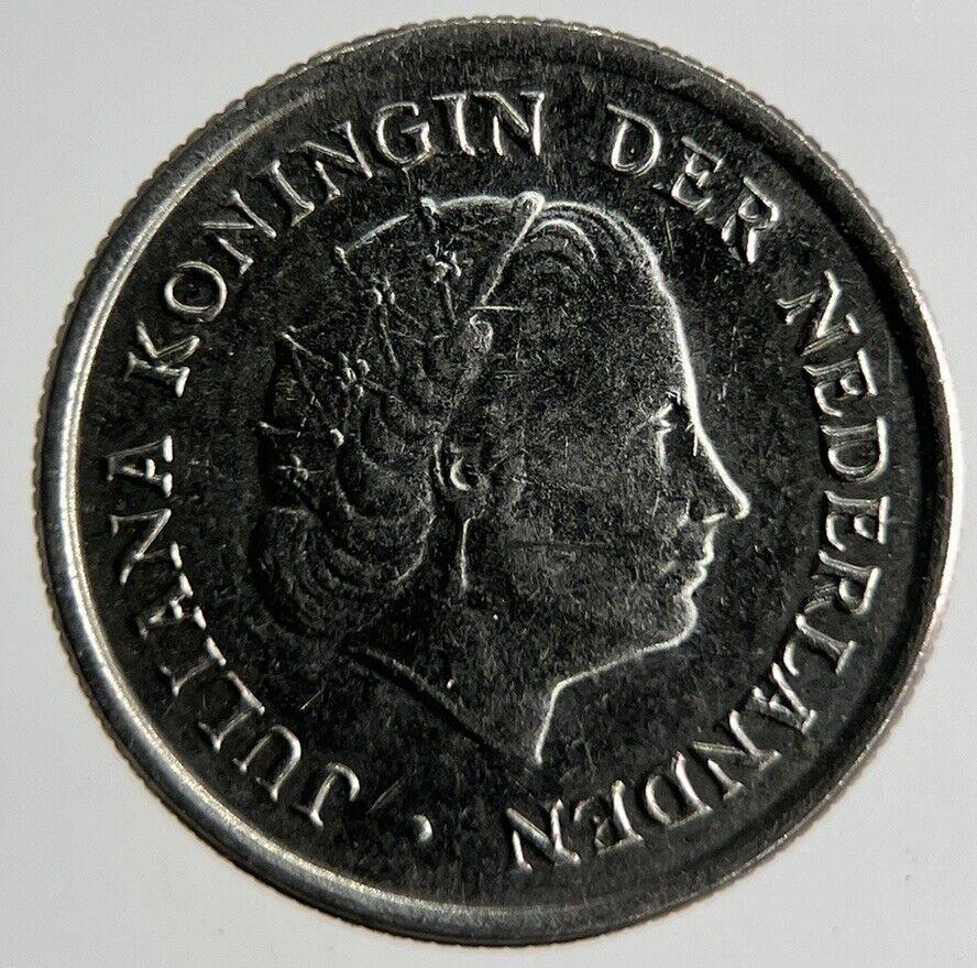 1977 Netherlands 10 Cents Silver Coin | Fine Collectable Grade