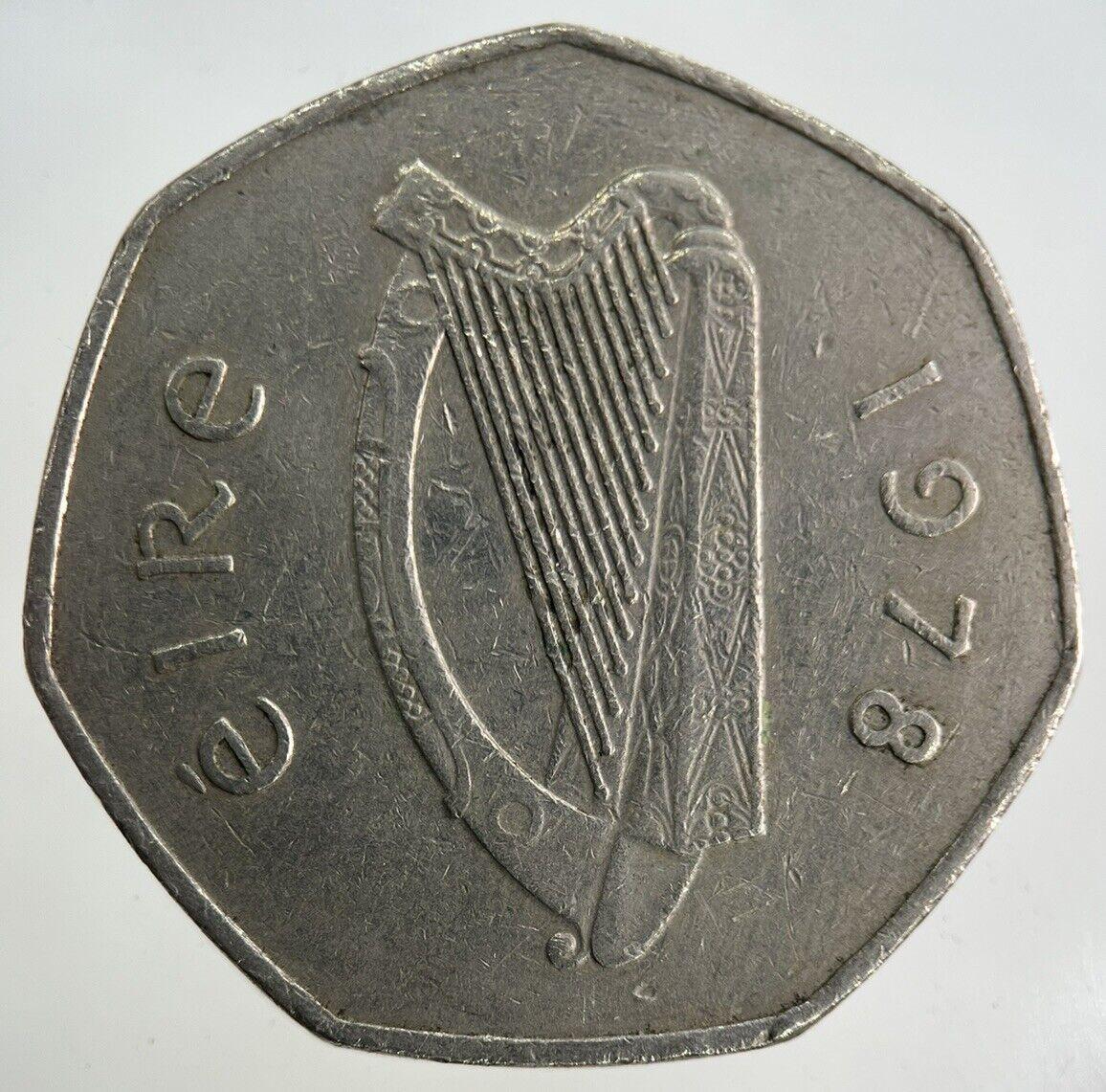 1978 Irish 50p Fifty-Pence Coin | Fine Collectable Grade