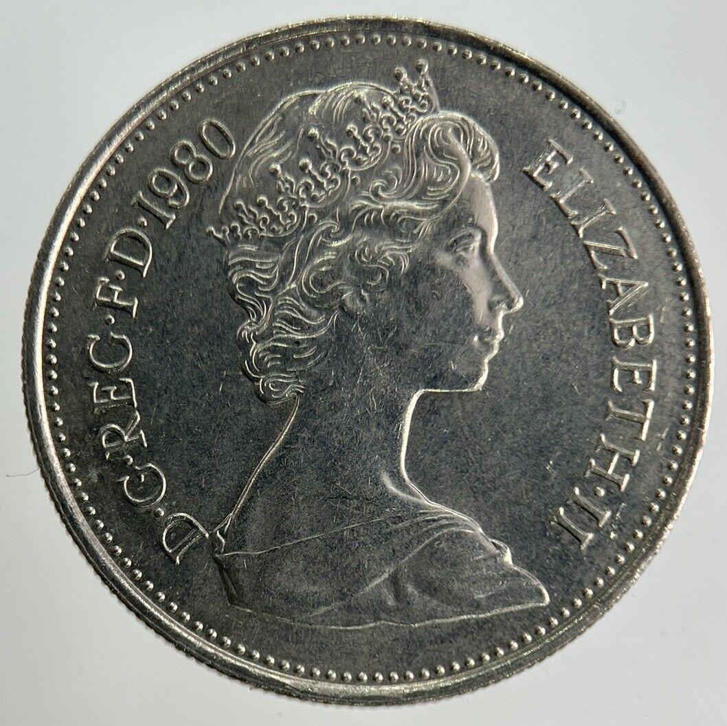 1980 Elizabeth II 2nd 5p Five-Pence Coin | Fine Collectable Grade