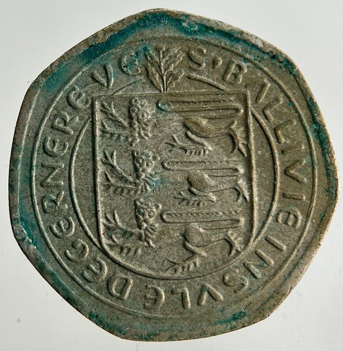 1982 Guernsey 20p Twenty-Pence Coin | Fine Collectable Grade