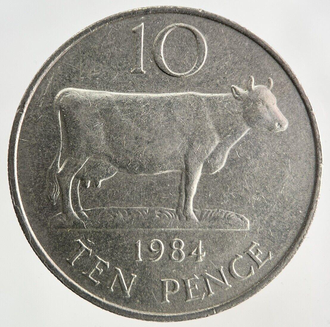 1984 Guernsey 10p Ten-Pence Coin | Fine Collectable Grade