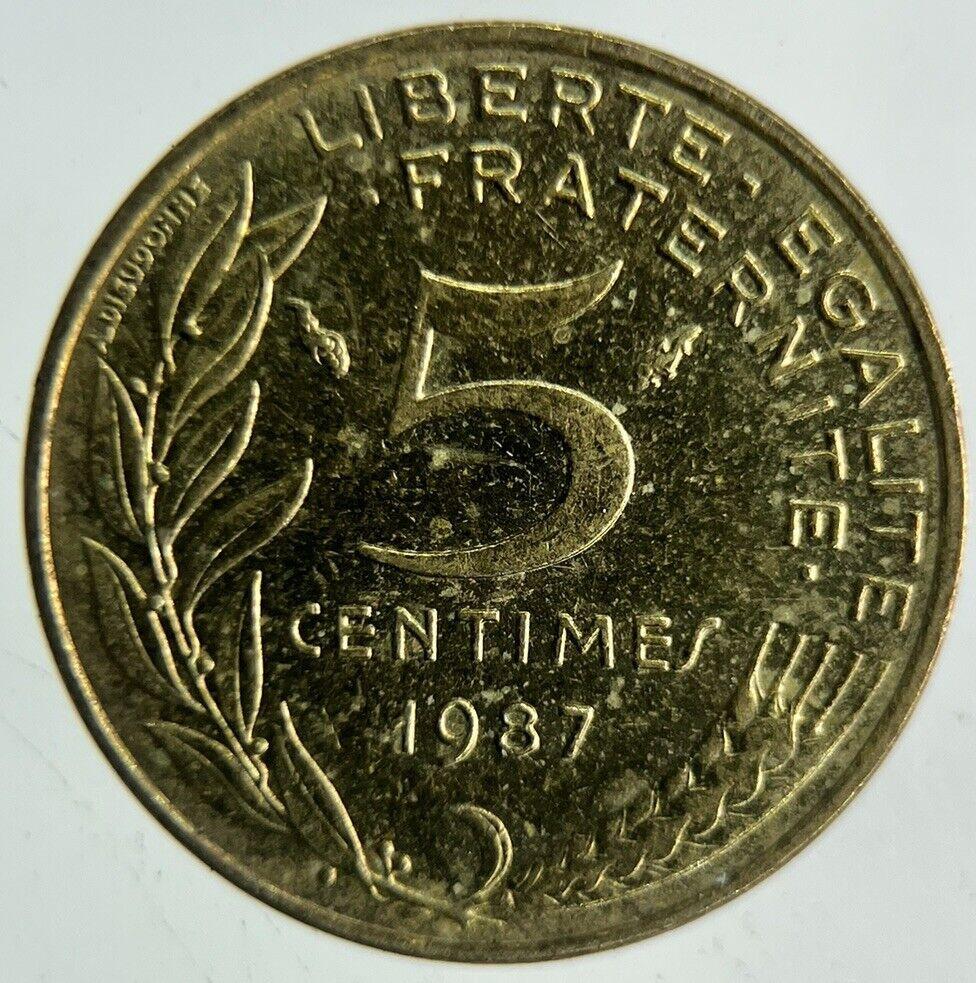 1987 France 5 Centimes Coin | Fine Collectable Grade