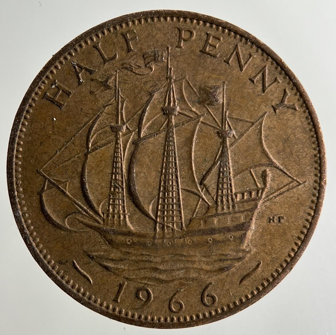 1966 Elizabeth II 2nd Half-Penny Coin | Fine Collectable Grade