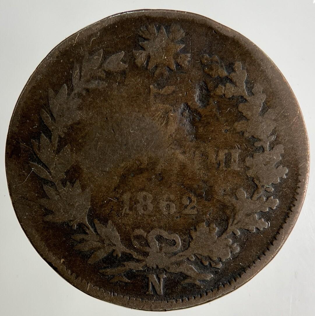 1862 Italy 5 Centesimi Coin | Fair Grade