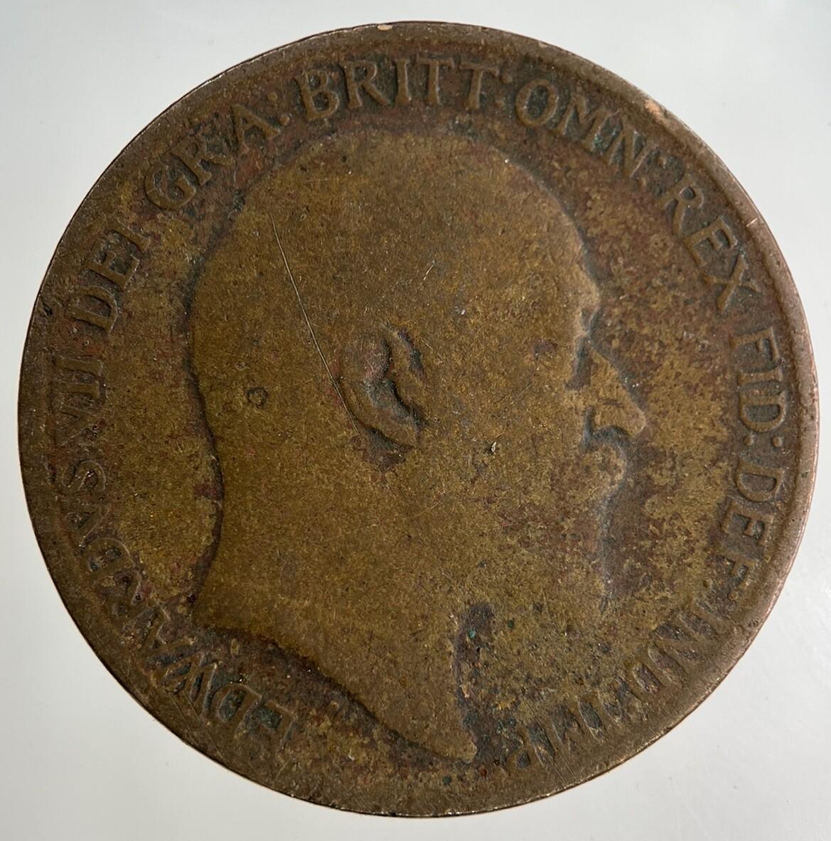 1910 Edward VII One Penny Coin | Collectable Grade