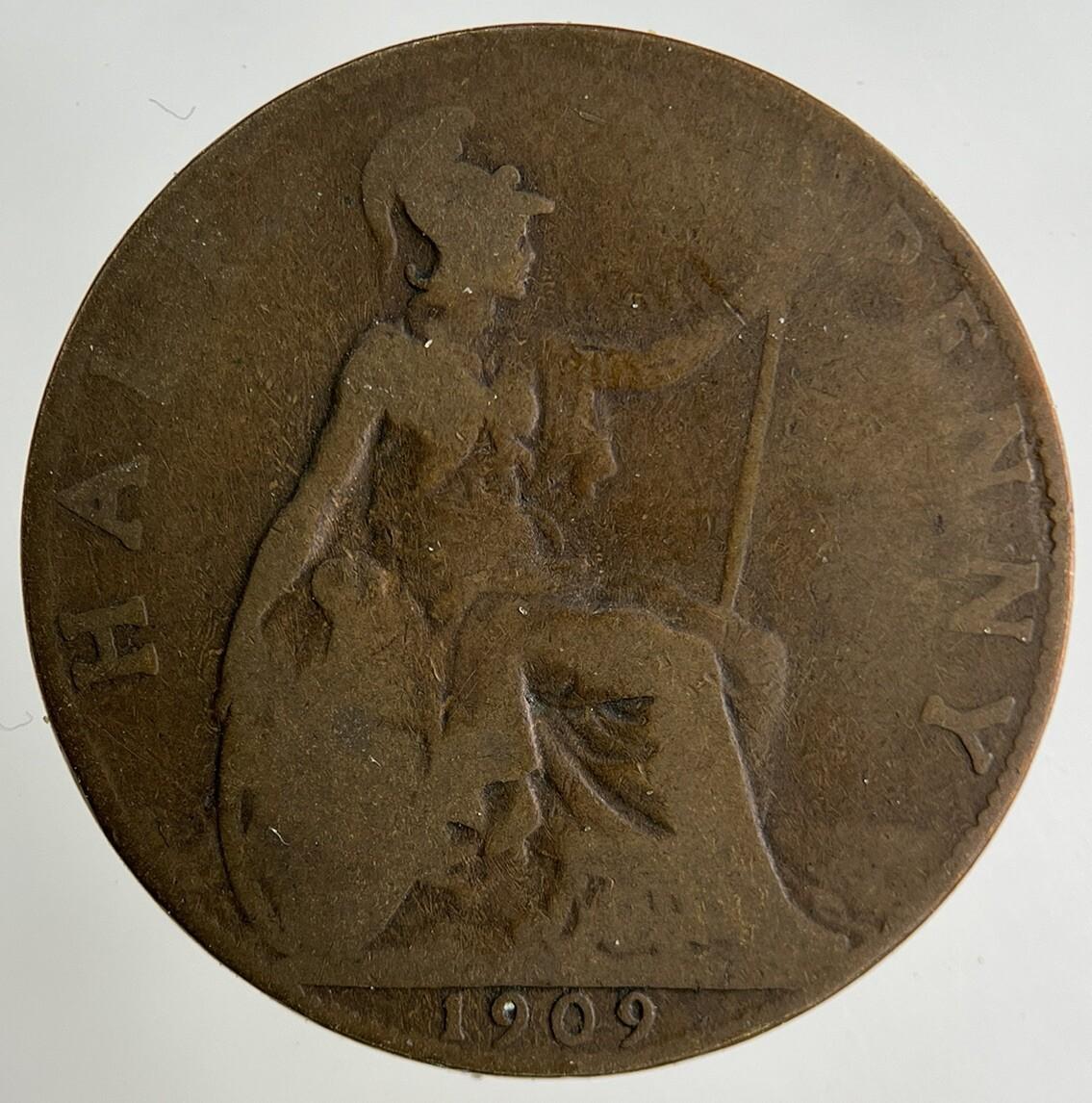 1909 Edward VII Half-Penny Coin | Collectable Grade