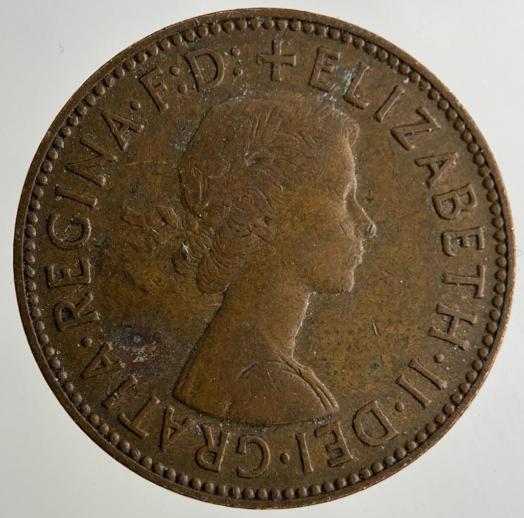 1959 Elizabeth II 2nd Half-Penny Coin | Fine Collectable Grade