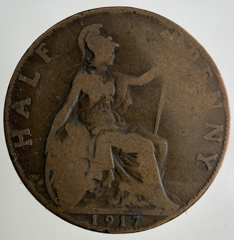 1917 George V Half-Penny Coin | Collectable Grade