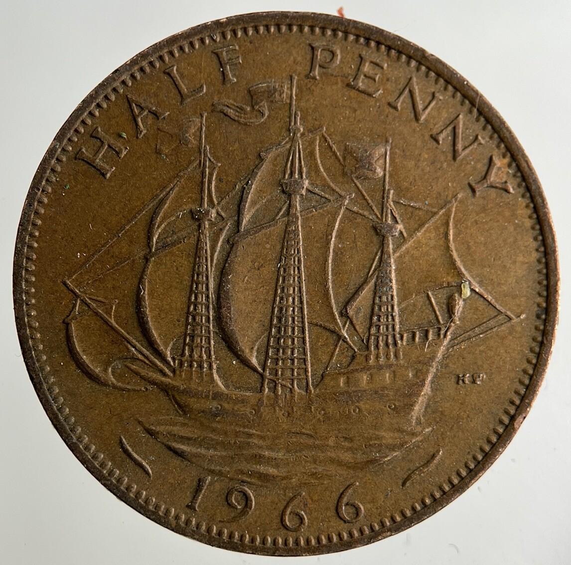 1966 Elizabeth II 2nd Half-Penny Coin | Fine Collectable Grade