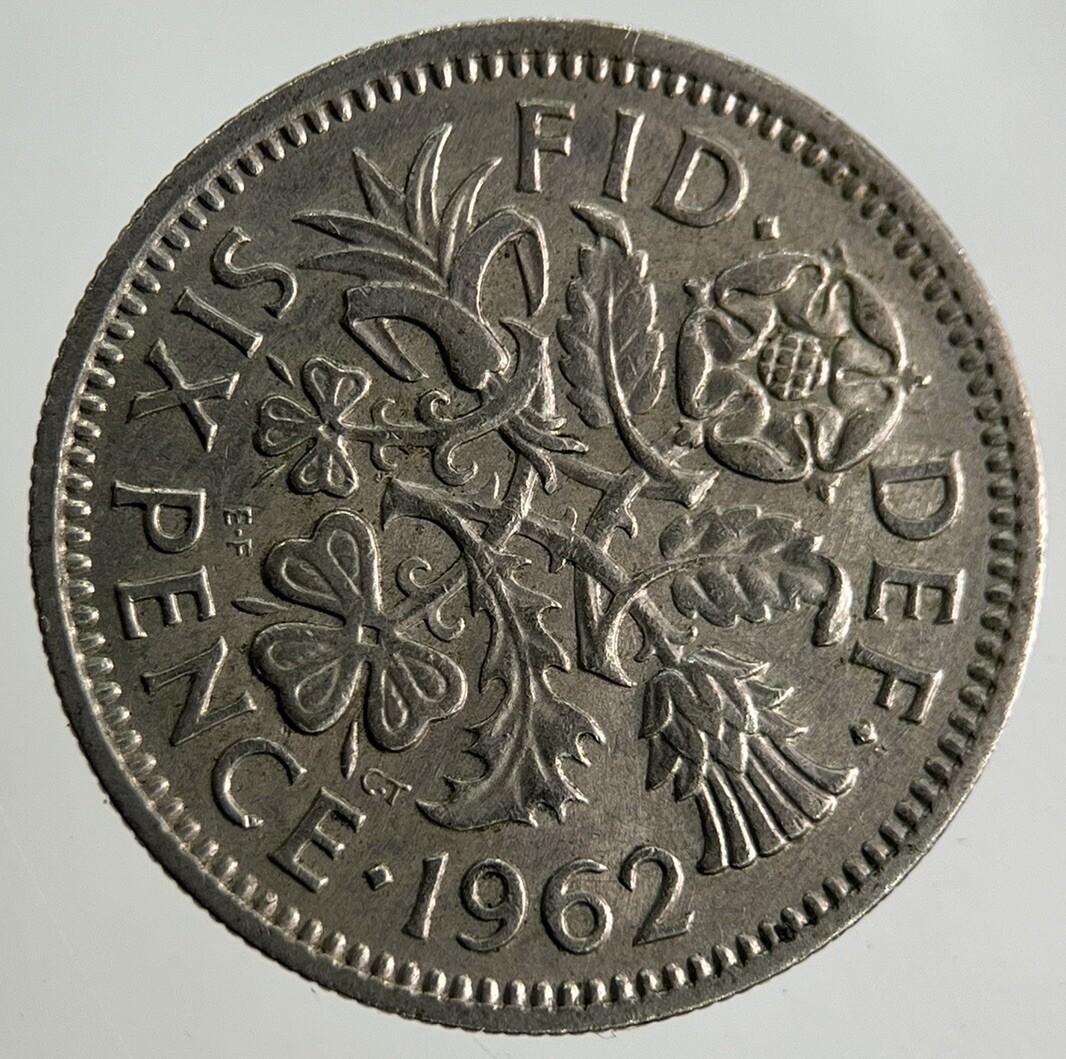 1962 Elizabeth II 2nd Sixpence Coin | Fine Collectable Grade