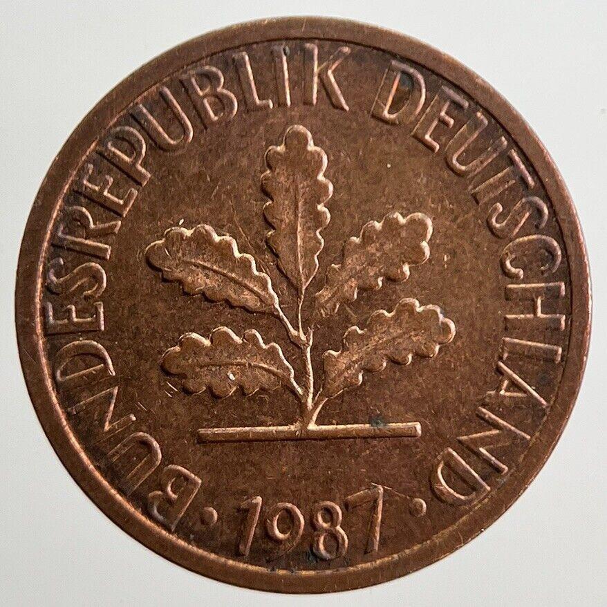 1987 Germany 1 Pfennig Coin | Very High Grade | a4955
