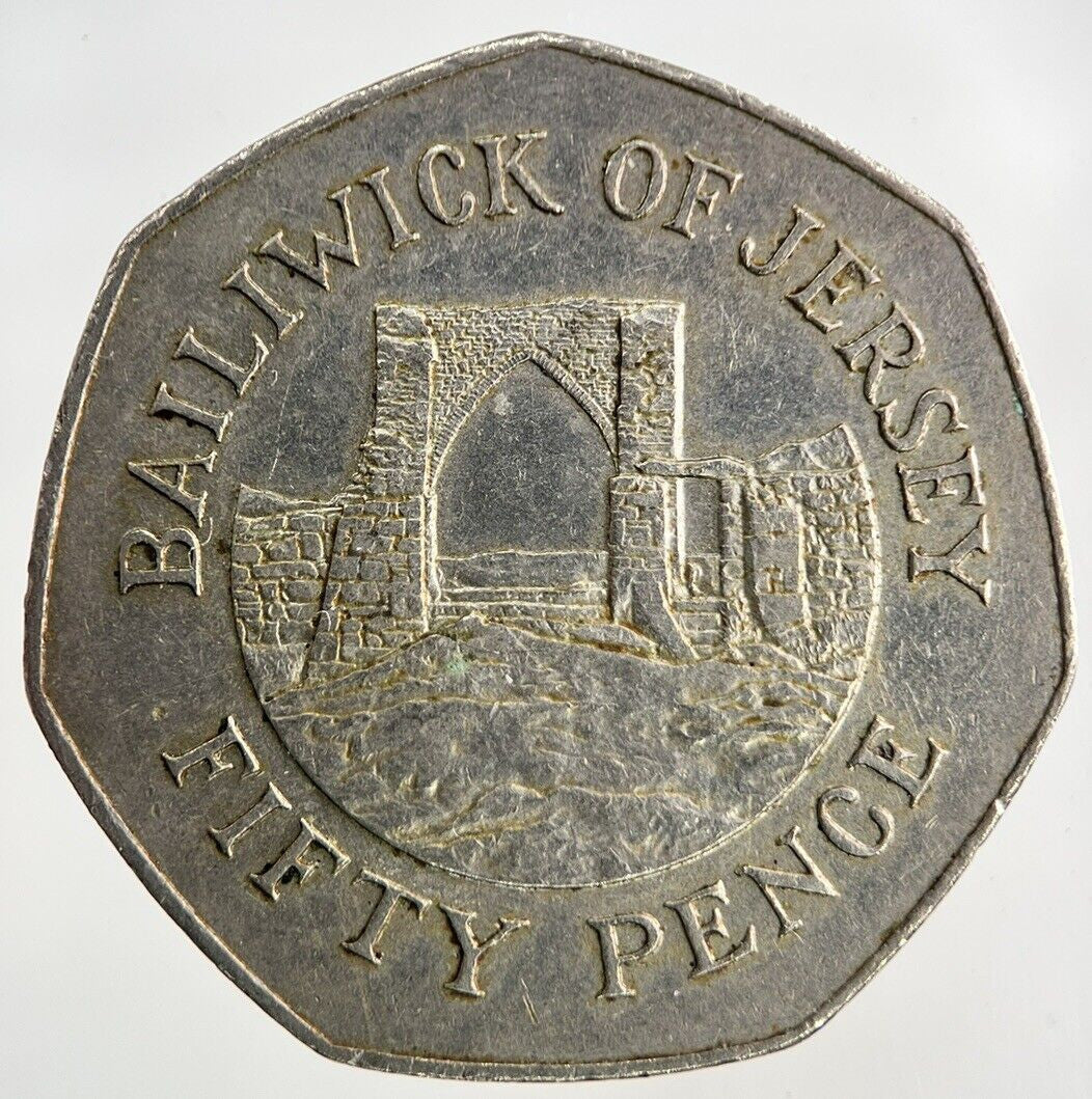 1987 Jersey 50p Fifty-Pence Coin | Fine Collectable Grade