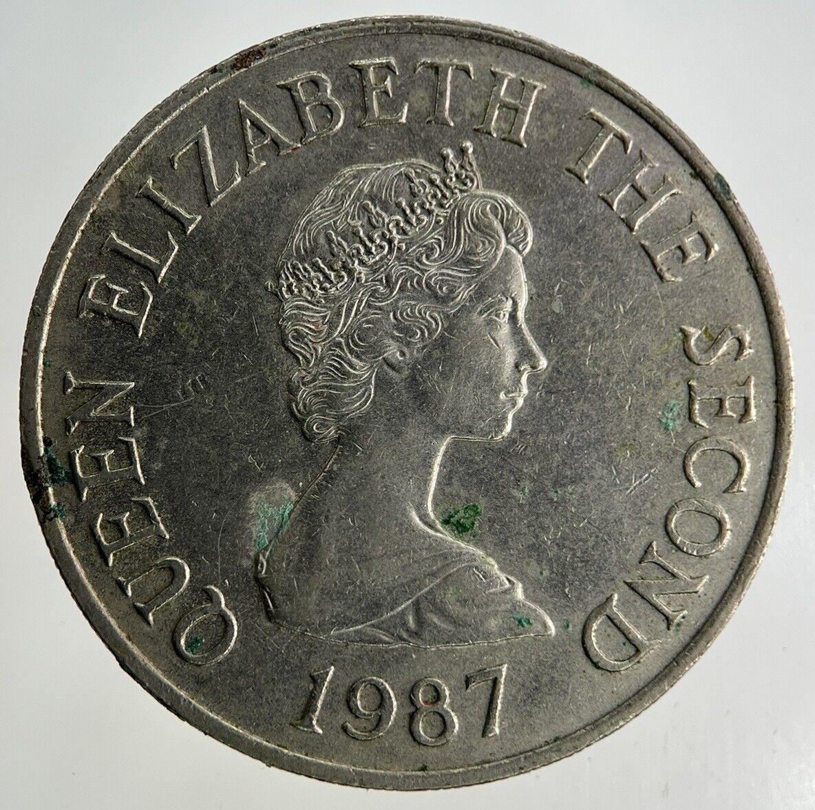 1987 Jersey 10p Ten-Pence Coin | Fine Collectable Grade