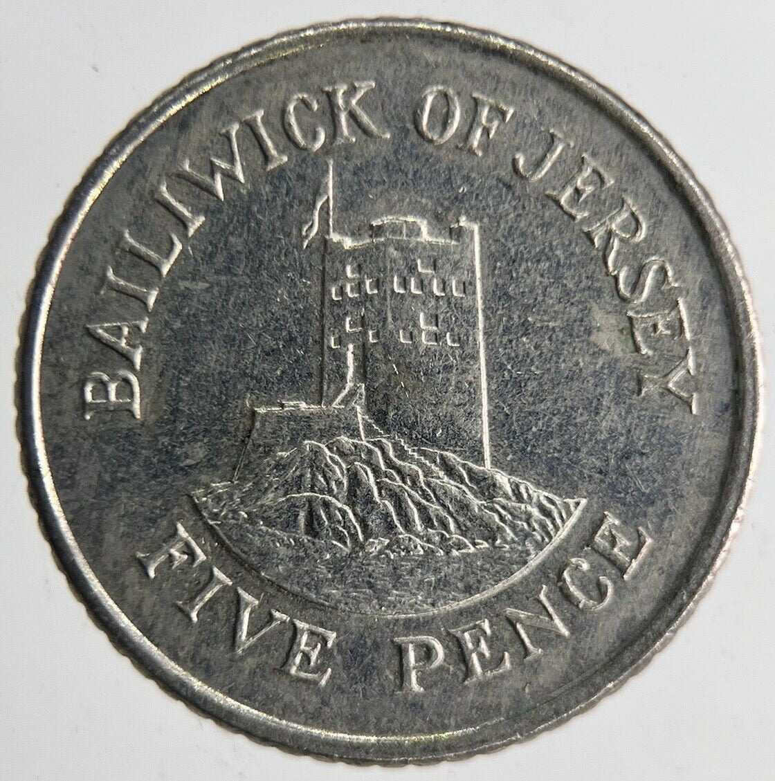 1990 Bailiwick Of Jersey 5p Five 5 Pence Coin | Fine Collectable Grade