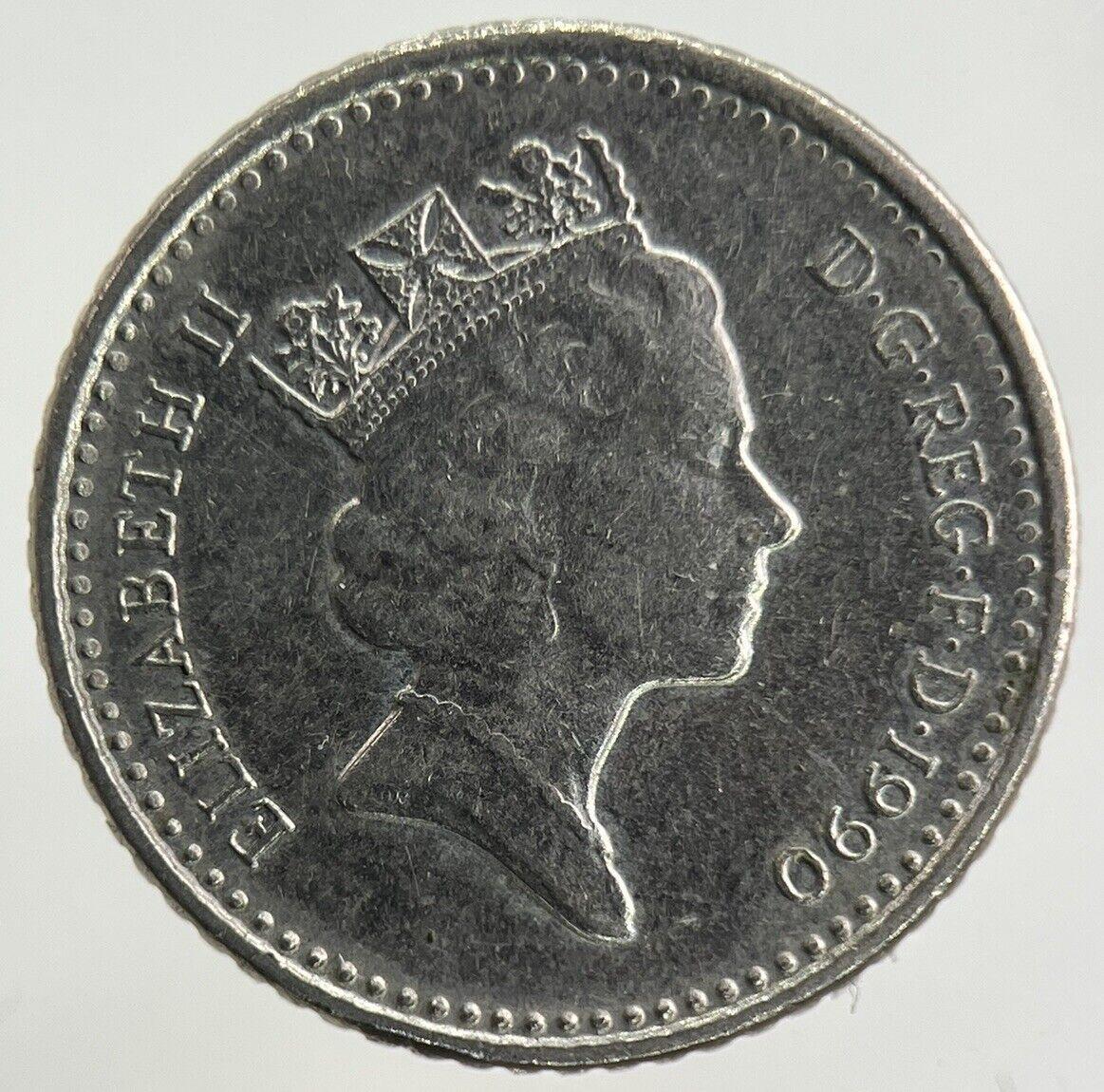 1990 Elizabeth II 2nd 5p Five-Pence Coin | Fine Collectable Grade