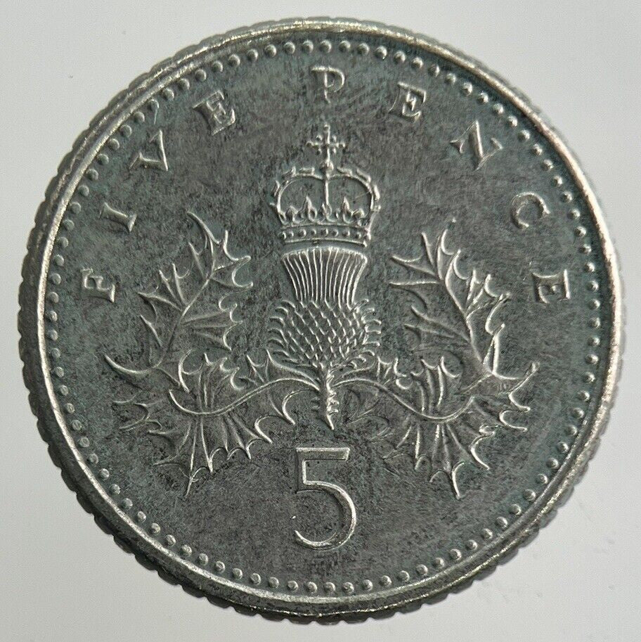 1990 Elizabeth II 2nd 5p Five-Pence Coin | Fine Collectable Grade