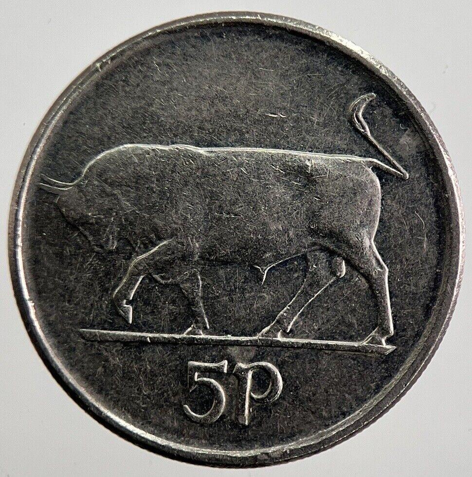 1992 Irish Bull 5p 5 Five-Pence Coin | Very High Grade | a7021