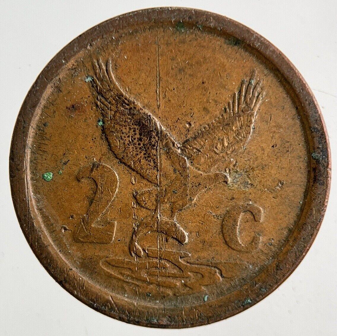 1993 South Africa 2 Cent Coin | Fine Collectable Grade