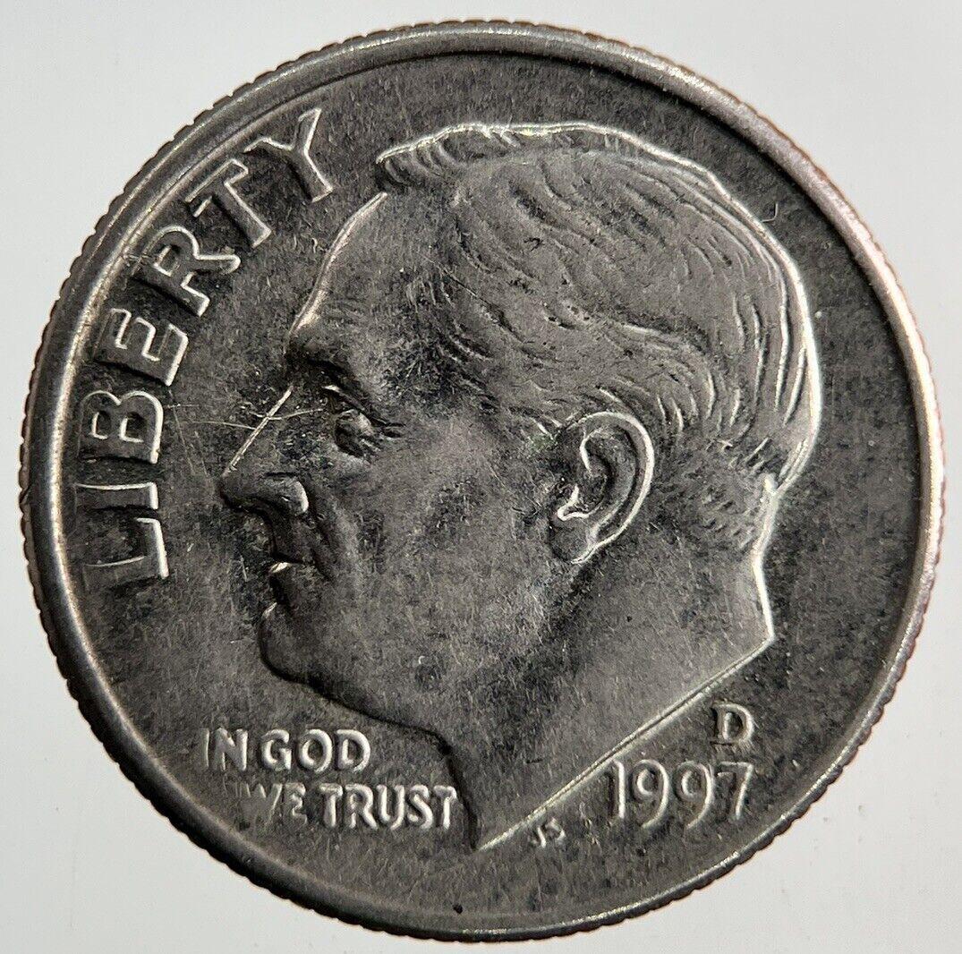 1997-D US USA Roosevelt Dime Coin | Very High Grade
