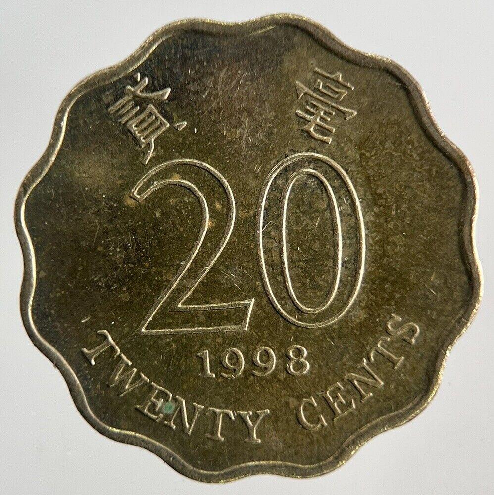 1998 Hong Kong 20 Cents Coin | Very High Grade