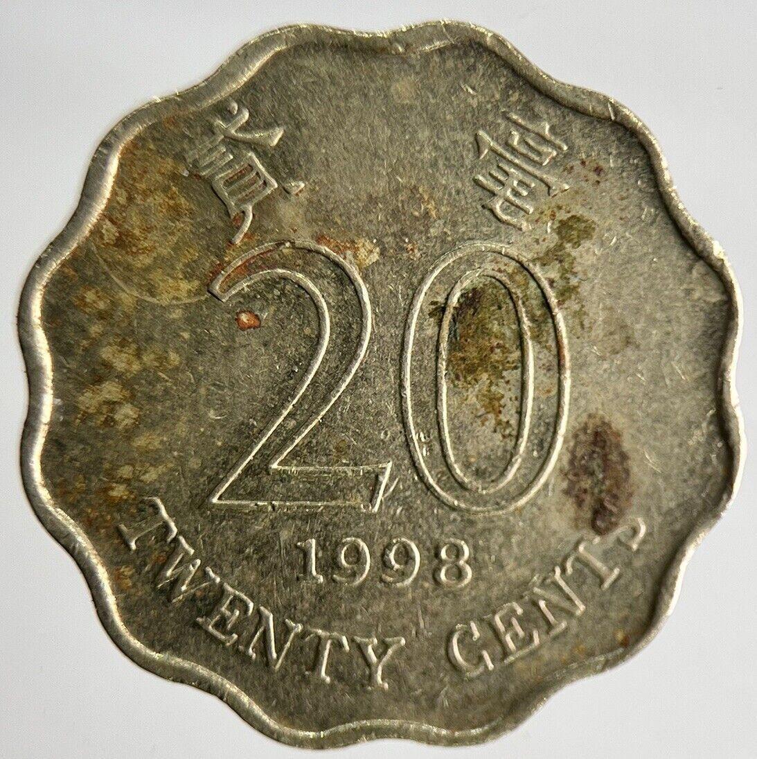 1998 Hong Kong 20 Cents Coin | Fine Collectable Grade