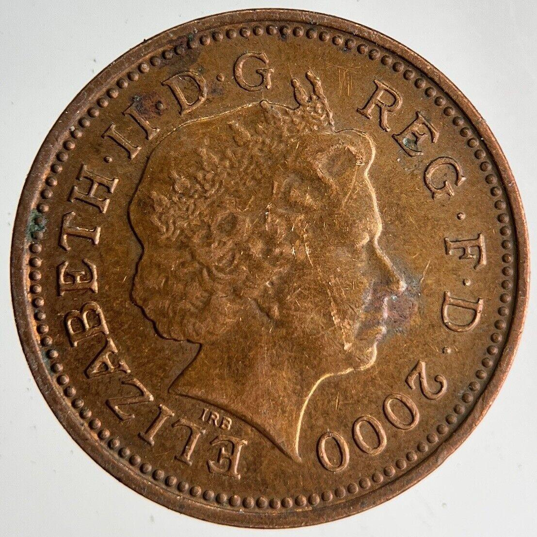 2000 Elizabeth II 2nd 1p One Penny Coin | Very Fine Grade