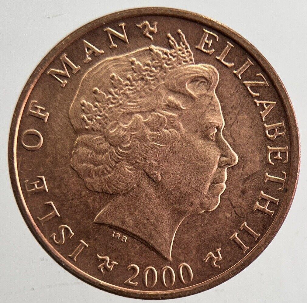 2000 Isle of Man 1p Penny One Pence Coin | Very High Grade | a4807