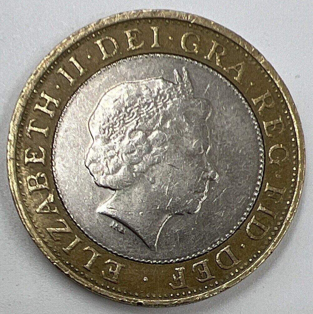 2001 Elizabeth First Wireless Transmission £2 British Coin | Fine Grade | a1386
