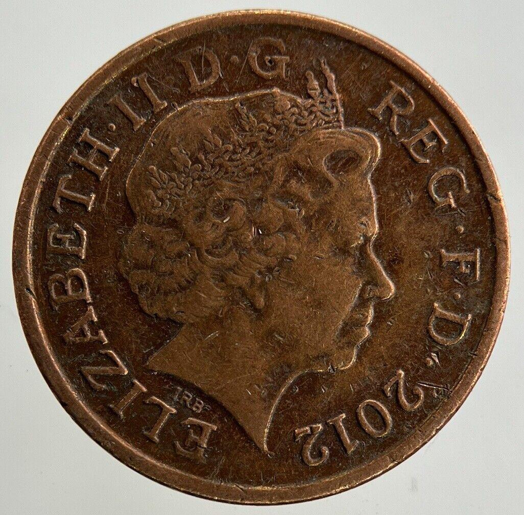 2012 Elizabeth II 2nd 1p One-Pence Shield Coin | Collectable Grade