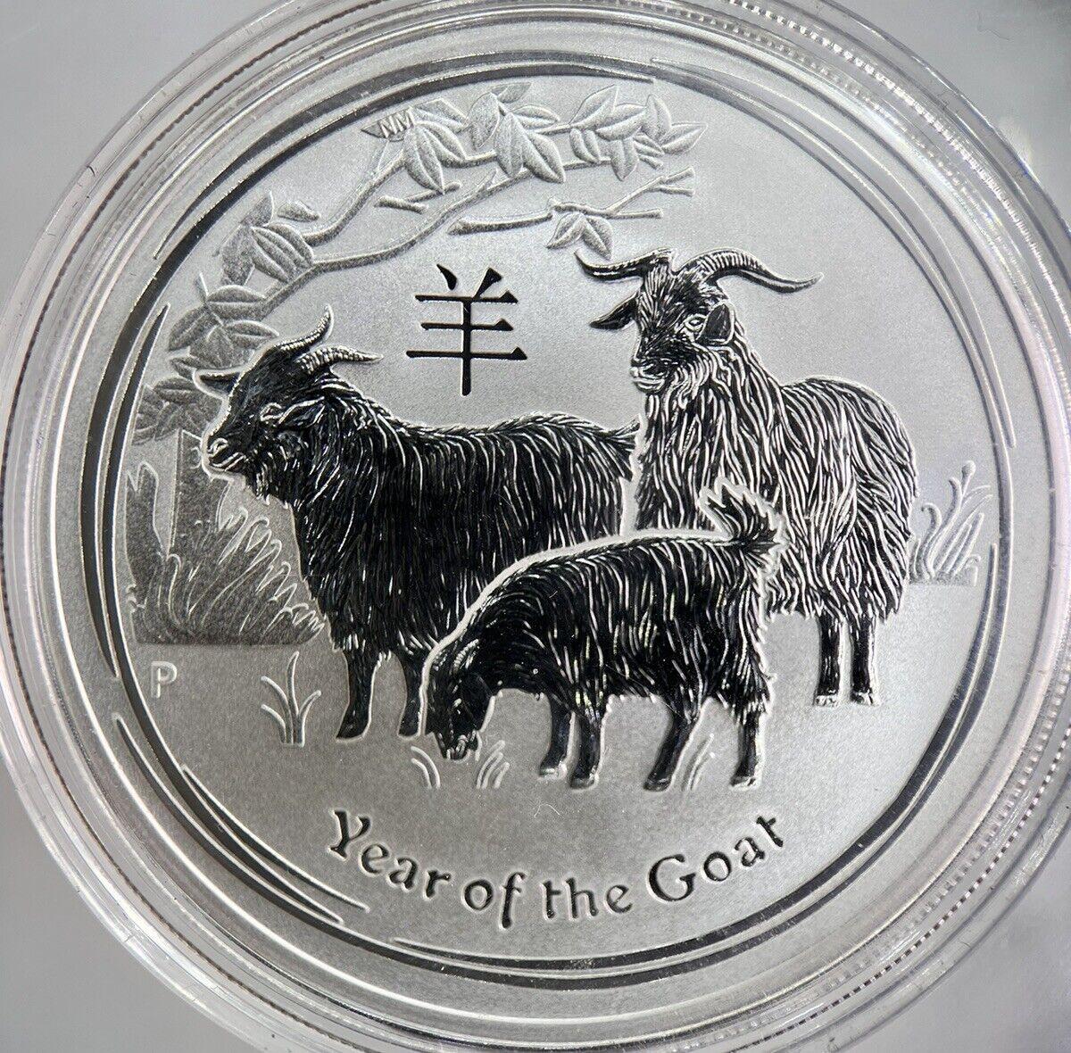 2015 Perth Mint Year Of The Goat 1oz Silver Coin | Comes in Capsule | a4757