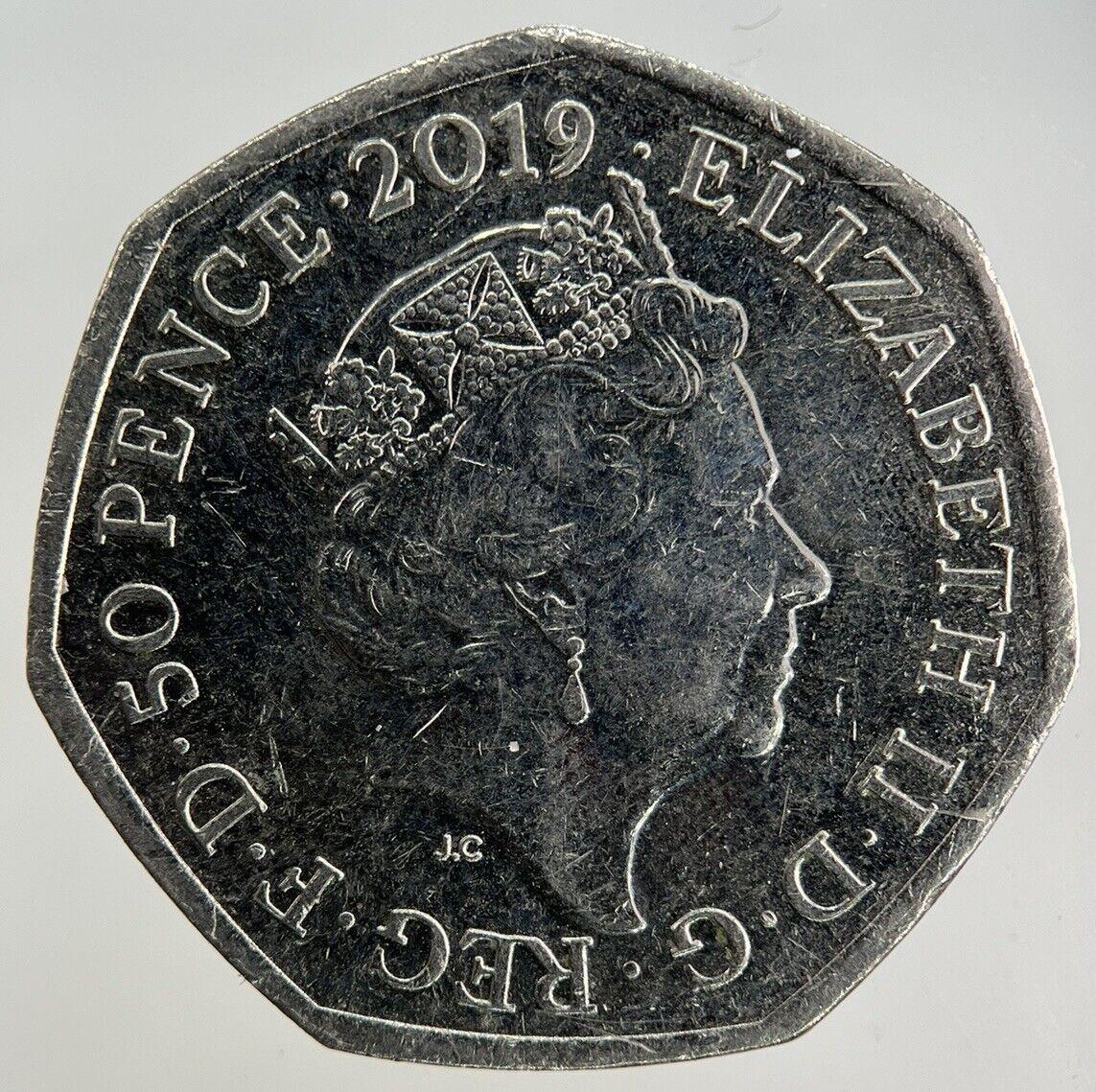 2019 Elizabeth II 2nd Paddington Bear 50p Fifty-Pence Coin | Collectable Grade