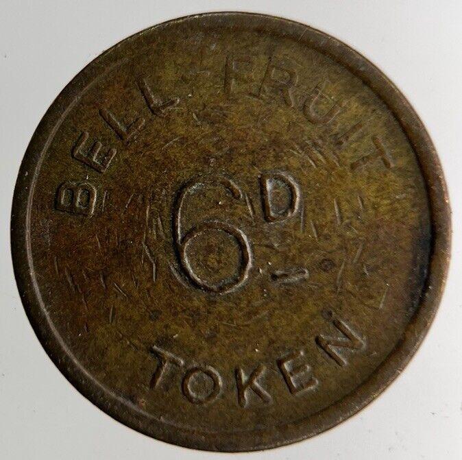 British 2 1/2 Bell Fruit 6D Token Coin | Collectable Grade