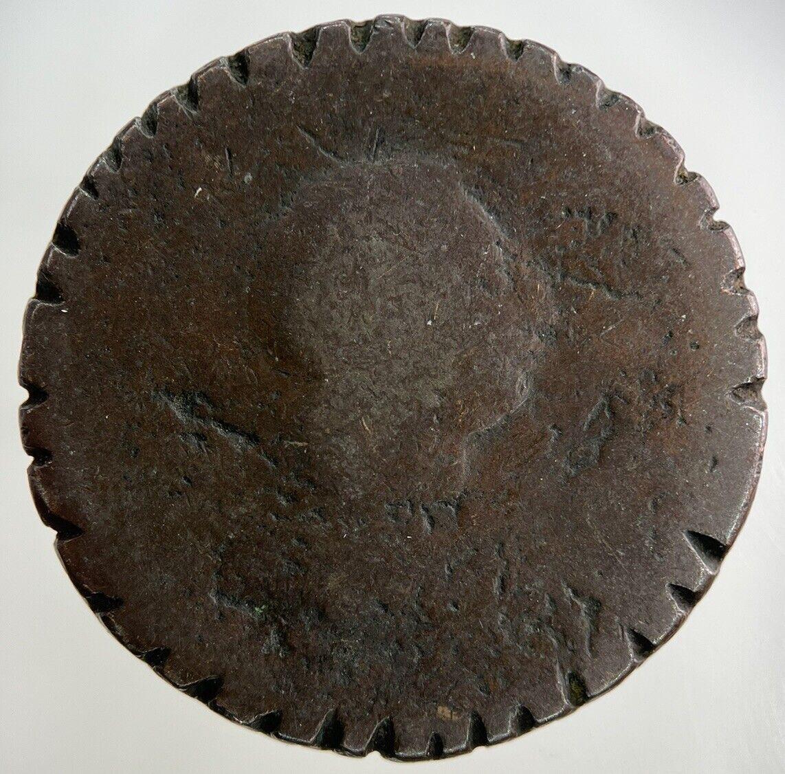 British George III 3rd Modified Half-Penny Coin | Worn Grade