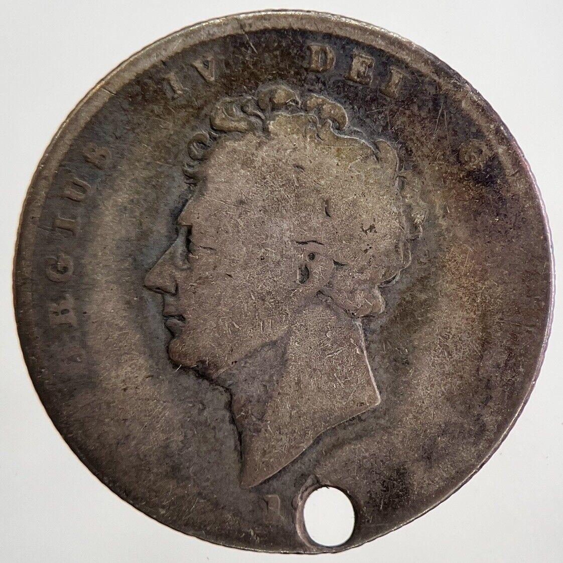 British George IV Shilling Silver Coin | Fair Grade