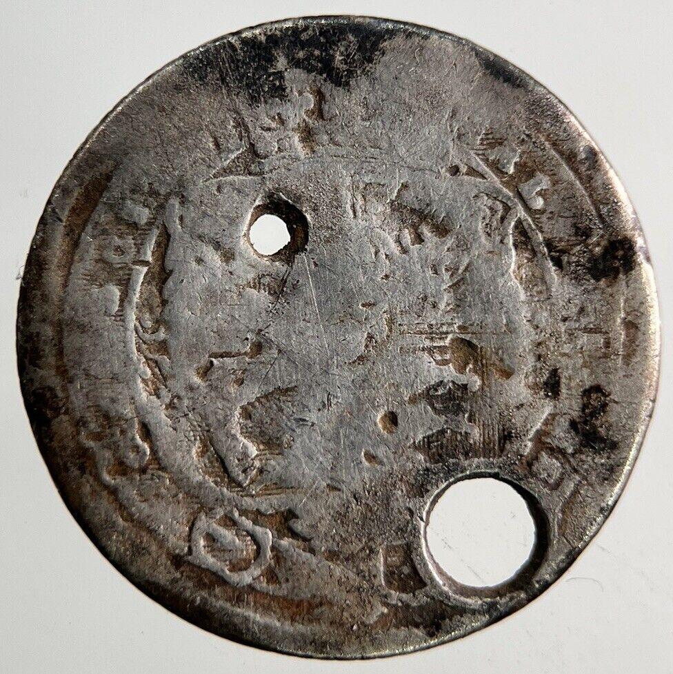 British George III 3rd Sixpence Silver Coin | Worn Grade