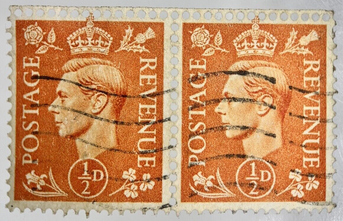 British George VI 2 Half-Penny Stamps | Collectable Grade