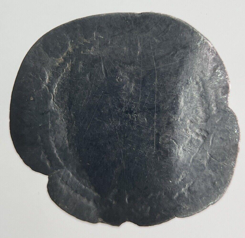 British Medieval Elizabeth I Half Penny Hammered Silver Coin | a4202