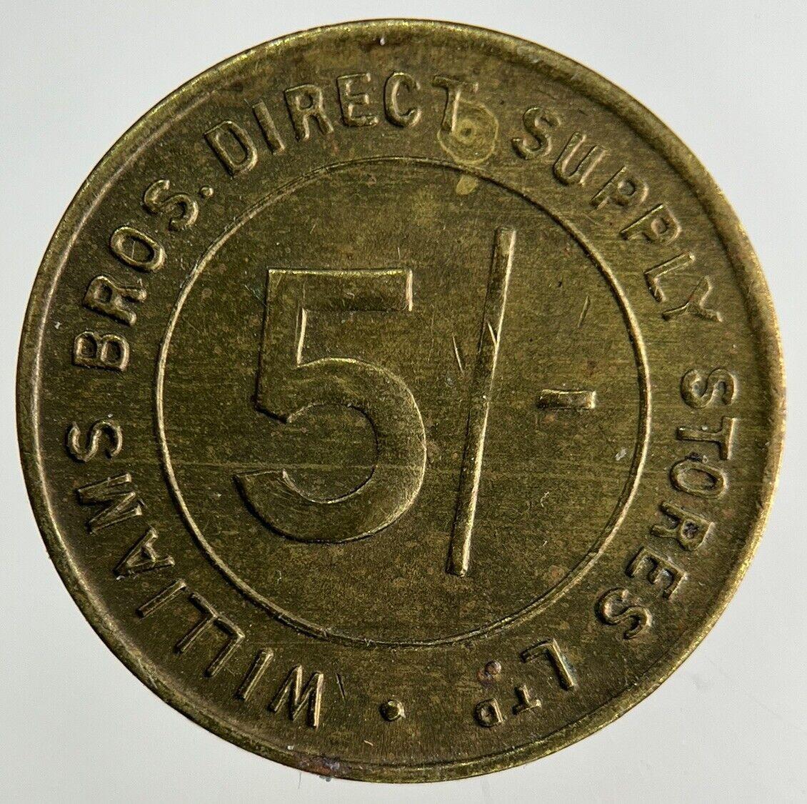 British Williams Bros Direct Supply Stores 5 / - Token Coin | Collectable Grade
