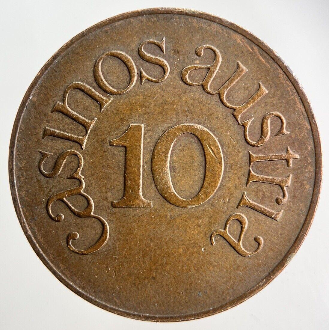 Casinos Austria 10 Casino Token Coin | Fine Collectable Grade