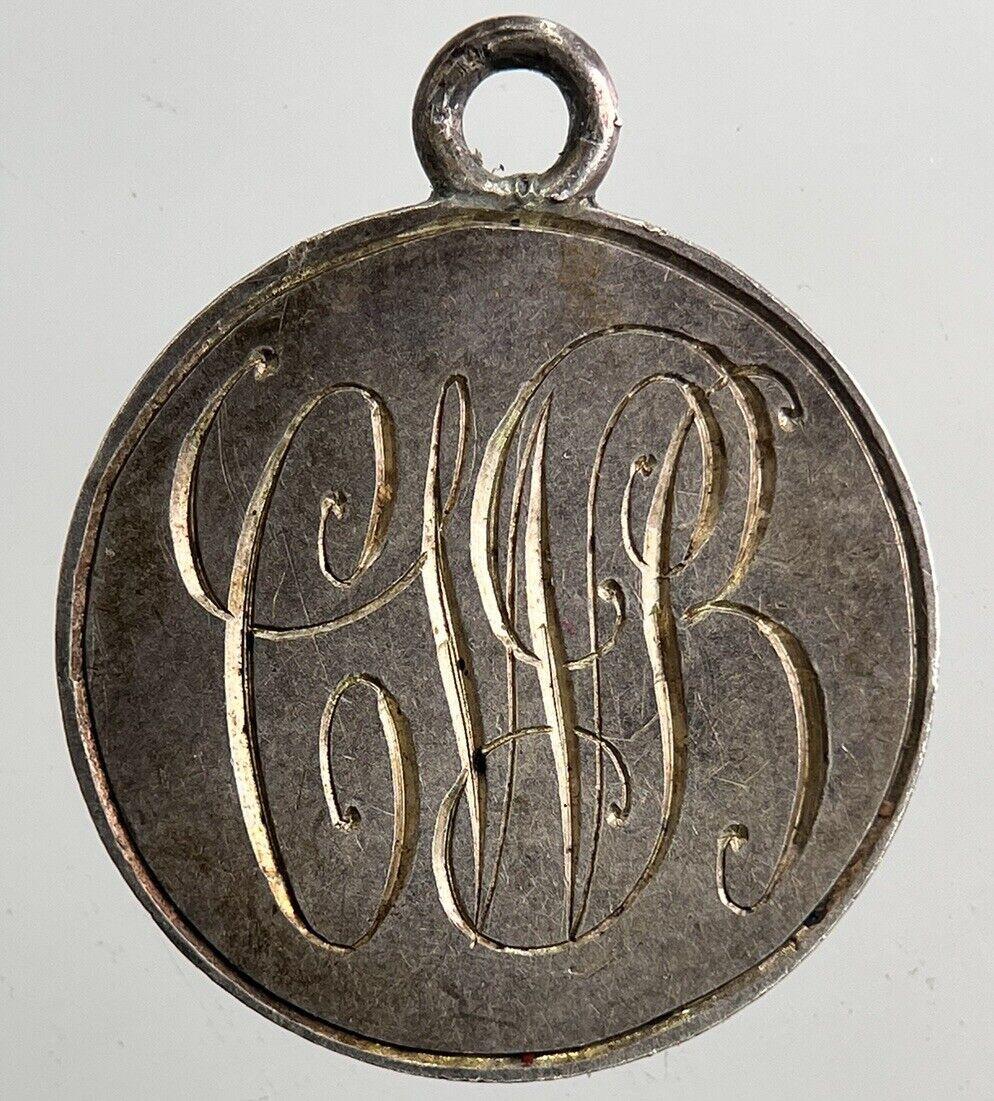 Engraved C-W-B Victoria Threepence Silver Coin | Very High Grade | a5417