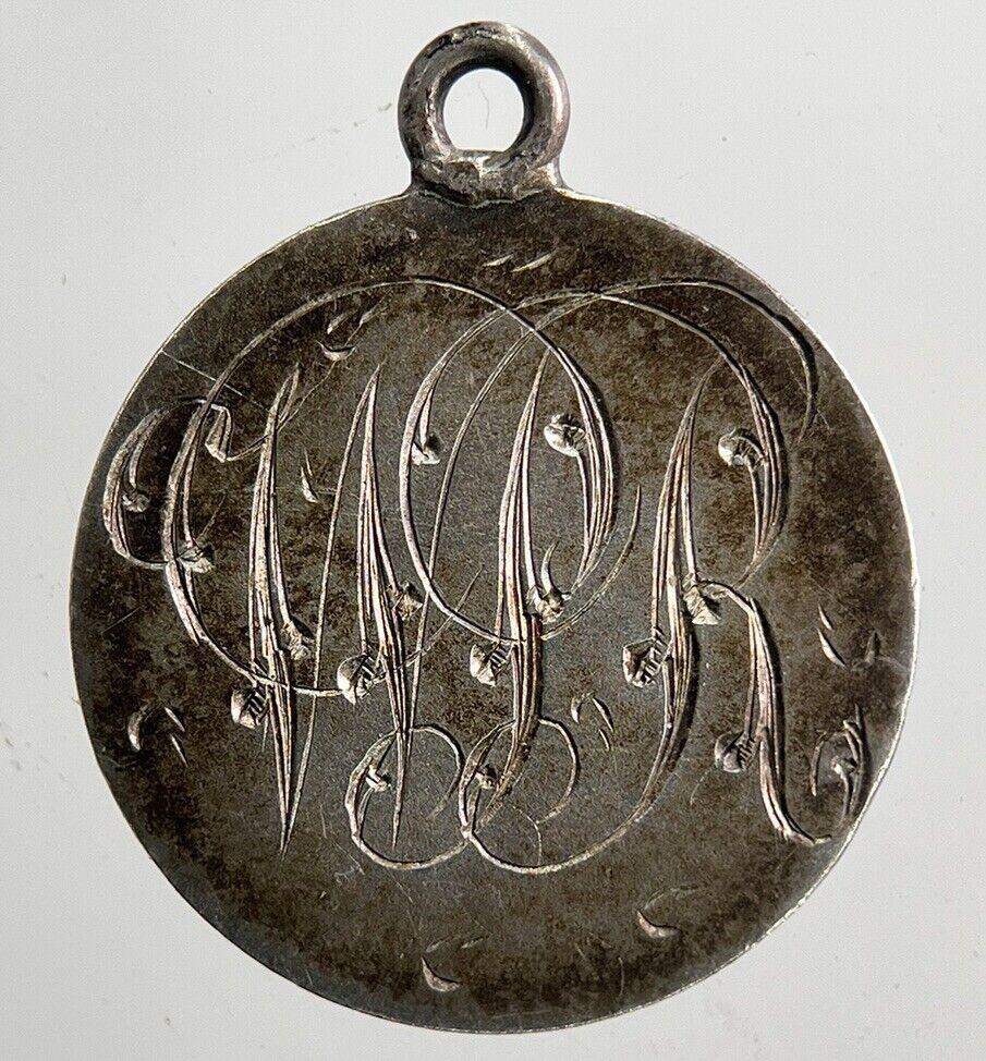 Engraved W-J-R Victoria Threepence Silver Coin | Very High Grade | a5419