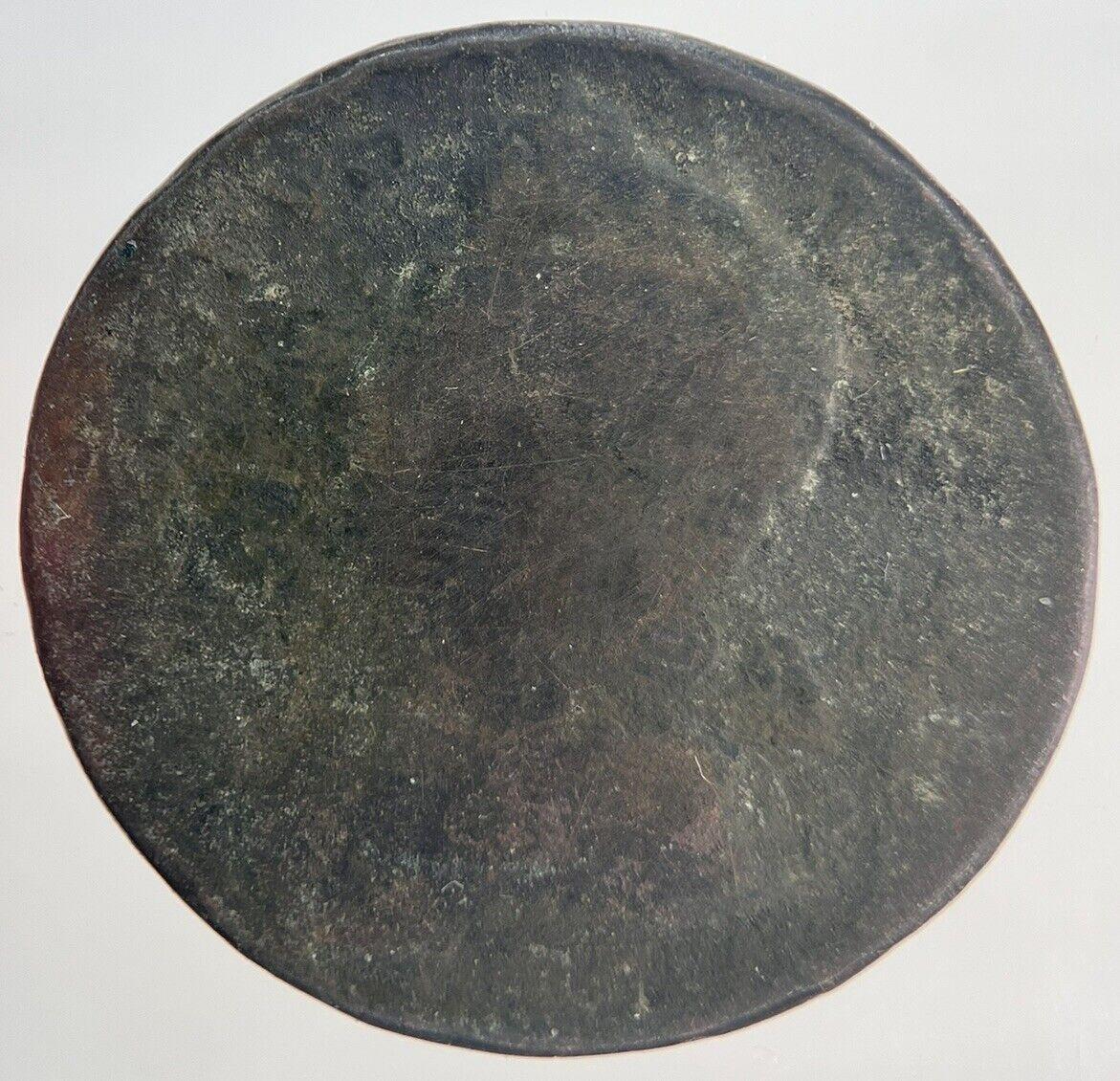 George 2nd II Half-Penny Coin | Worn Grade | a1990