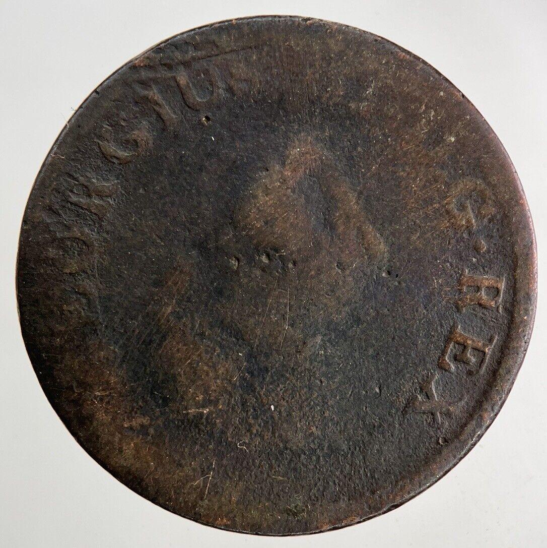 Irish Hibernia Half-Penny Coin | Fair Grade