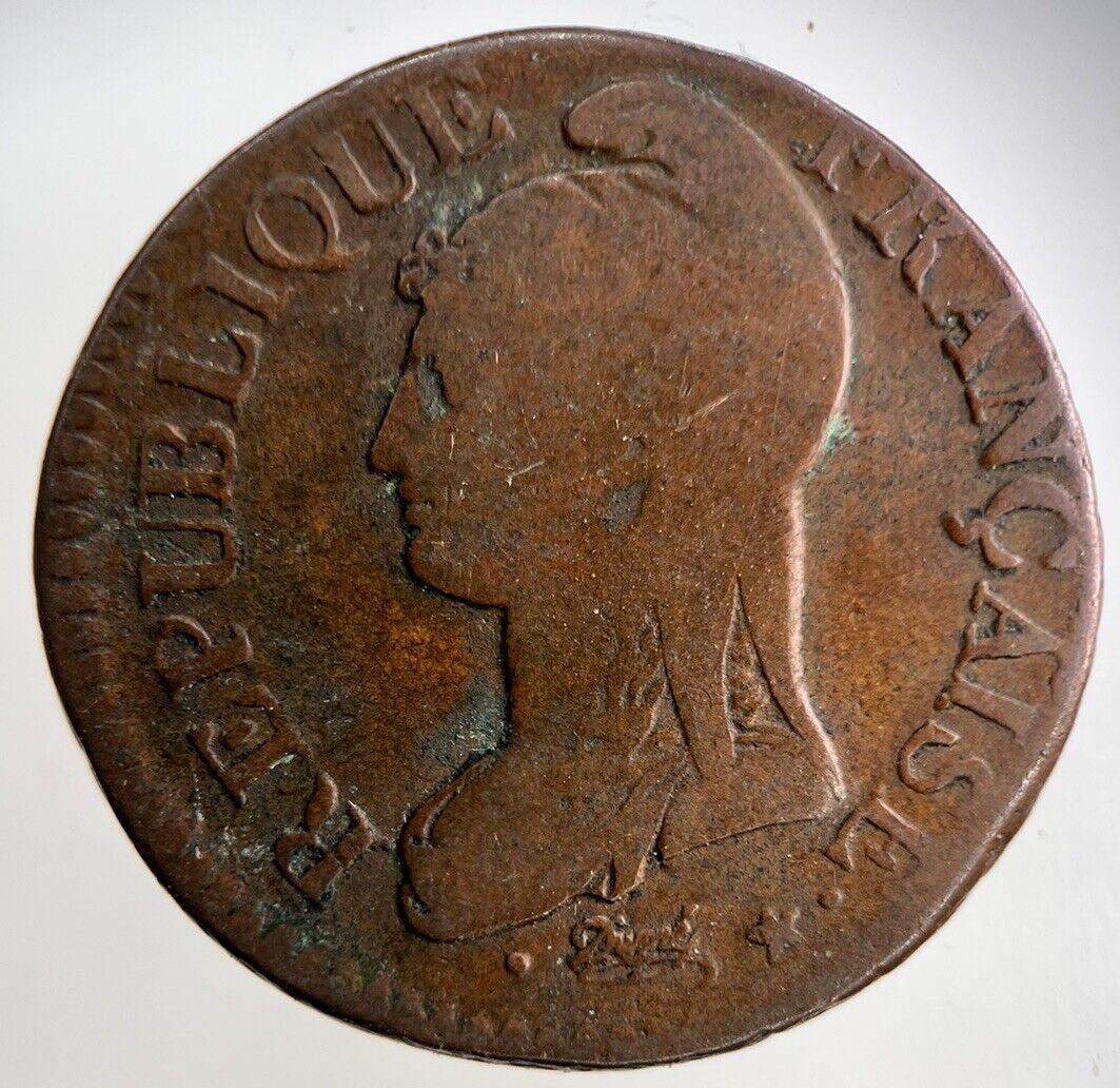 Lan 5 France 5 Cinq Centimes Coin | Fine Collectable Grade