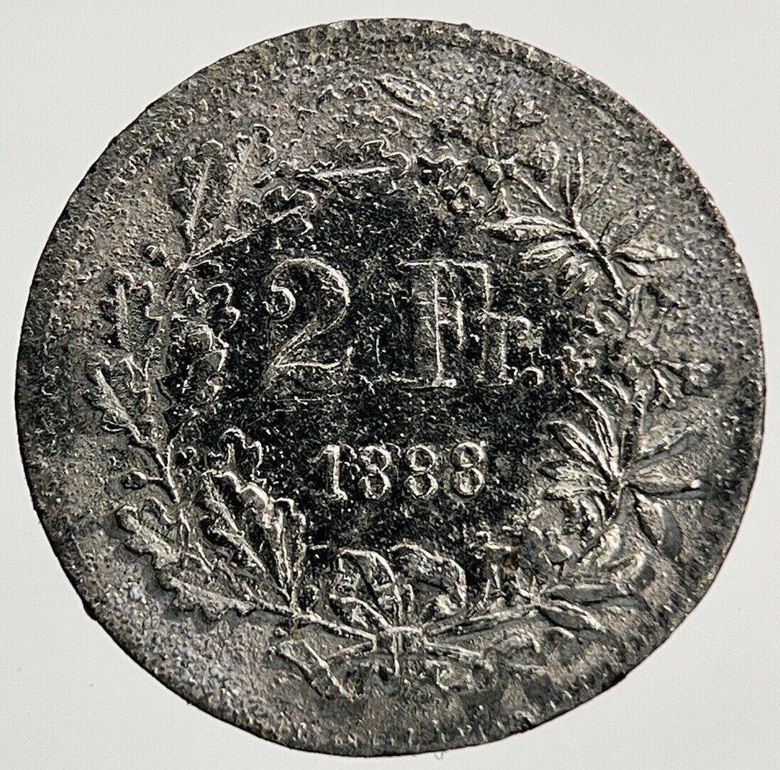 Mini Rare Old Toy Money Swiss 2 Franc Coin Token | Collectable Grade | a1349