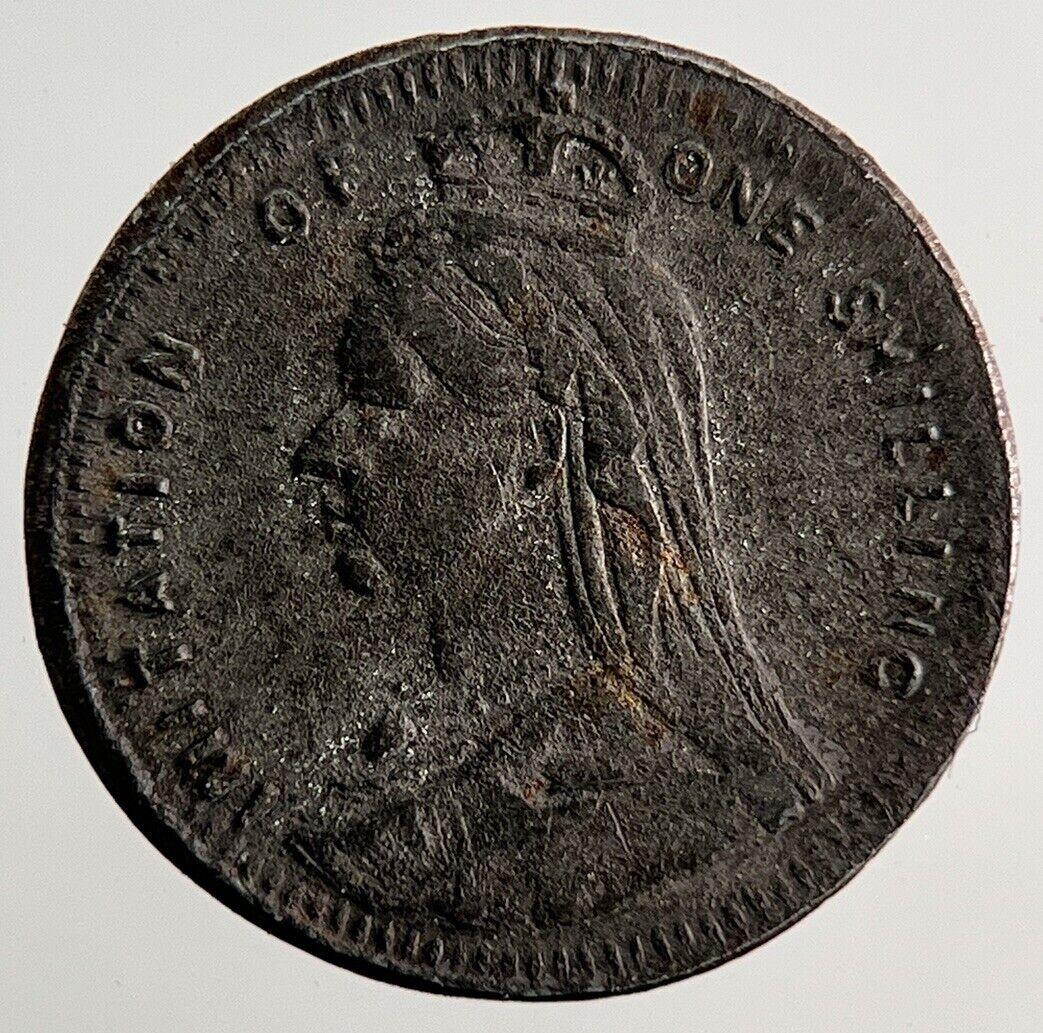 Old Queen Victoria Toy Money Coin | Fine Collectable Grade