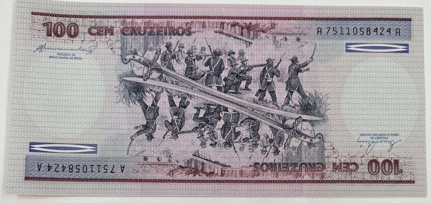 Old Vintage Brazil 100 Cem Cruzeiros Banknote | Collectable Grade
