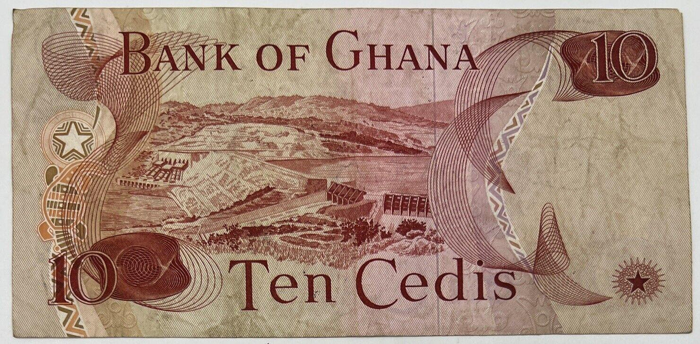Old Vintage Ghana 10 Cedis Banknote | Collectable Grade